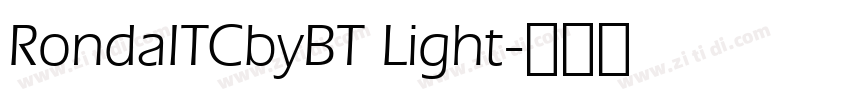 RondaITCbyBT Light字体转换